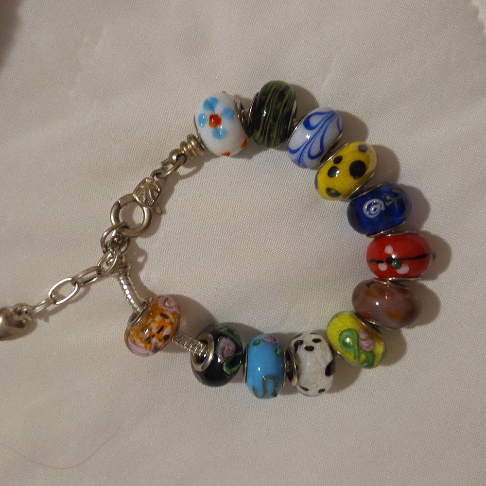 Murono Italian Beaded Charm Bracelet